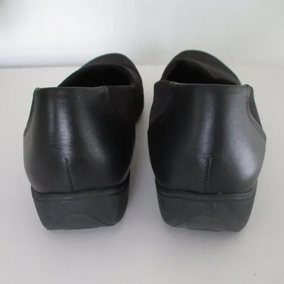 Munro American Womens Black Leather & Nylon Flat Loafer Shoe - Size 10M - Picture 6 of 7